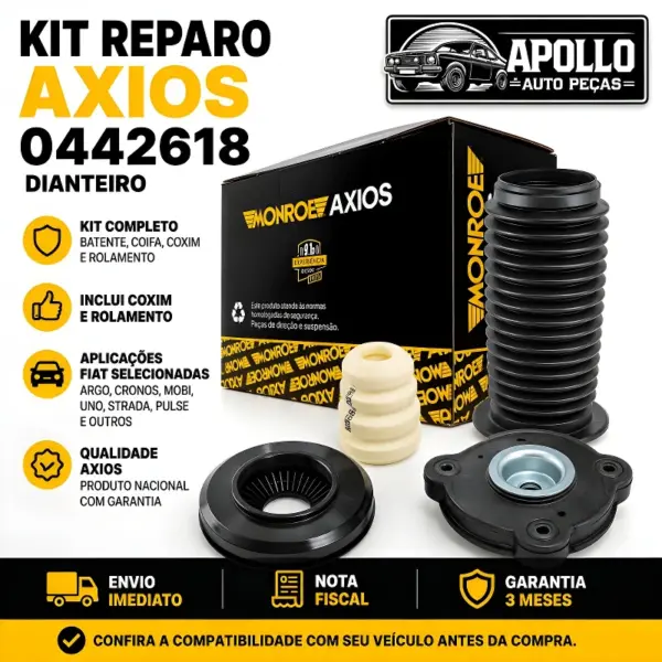COMPONENTES DO KIT REPARO AXIOS 0442618 COM ROLAMENTO INCLUSO