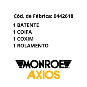 KIT REPARO DO AMORTECEDOR AXIOS PARA ARGO, CRONOS, MOBI E UNO