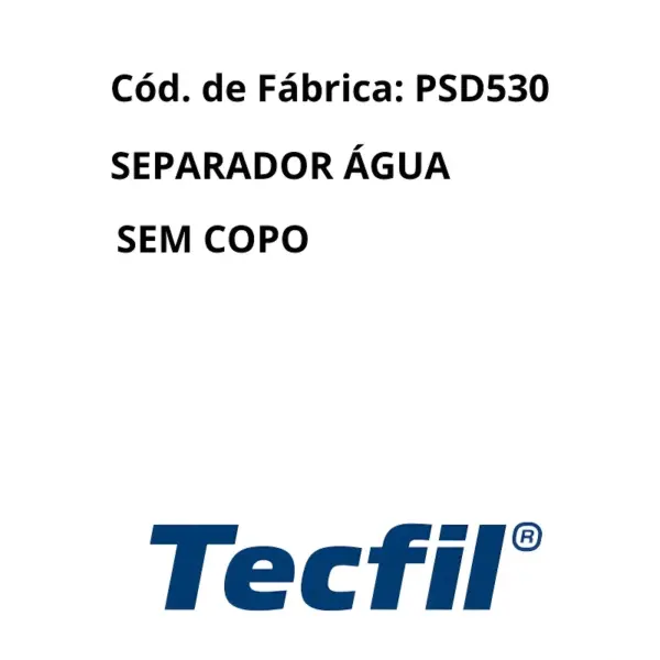 FILTRO TECFIL PSD530 CÓDIGO EQUIVALENTE PSD530 PARA COMBUSTÍVEL DIESEL